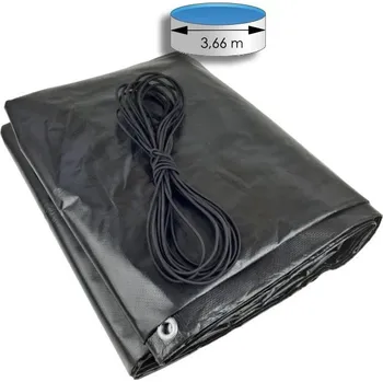 bazénová plachta Krycí plachta černá 4,3 m na bazén průměru 3,66 m