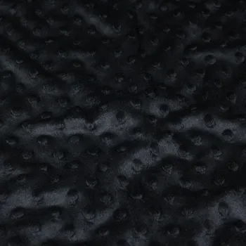 Minky černé, protlačované ťuplíky, š.150