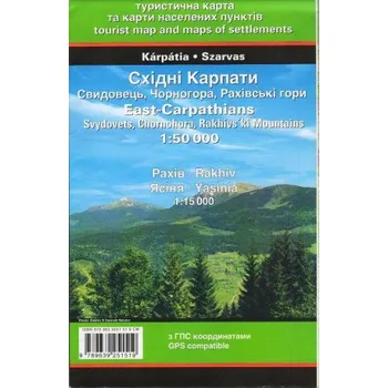 Dimap Východní karpaty - Maramureš, Svidovec, Černá hora, Hoverla - turistická mapa