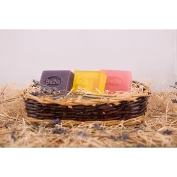 Kosmetická sada Dárkový koš březové kosmetiky Be2la® - 3 ručně vyráběná glycerinová mýdla