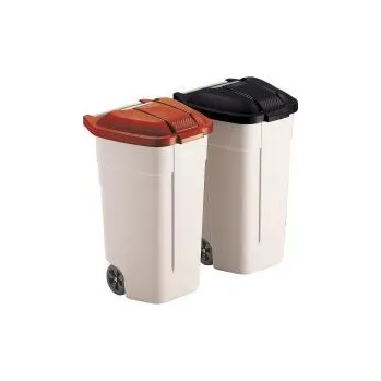 Odpadkový koš Mobilní odpadová nádoba - Víko červené