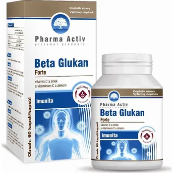 Přírodní produkt Pharma Activ Beta Glukan Forte vitamin C a zinek 60 cps. 