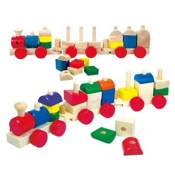 Dřevěná hračka Bino Vlak 21 ks