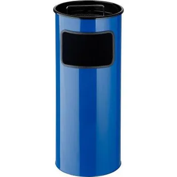 Odpadkový koš Odpadkový koš s popelníkem - modrý 30 l