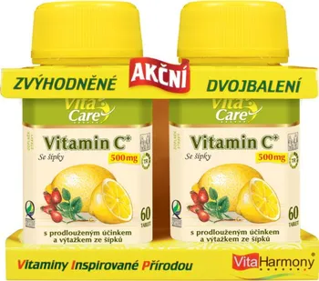 VitaHarmony Vitamín C 500 mg se šípky tbl. 60 + 60