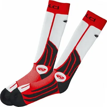 Pánské termo ponožky Held Held COOLMAX vysoké podkolenky červené/bílé XL