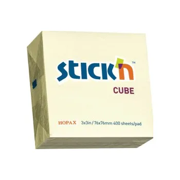 Samolepící bloček Samolepicí bločky Hopax - 76 x 76 mm / 400 lístků / žlutá