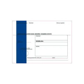 Obálka Obálky B6 s dodejkou, vytrhovací okénko - s modrým pruhem / 1000 ks