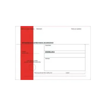 Obálka Obálky B6 s dodejkou samopropisovací - s červeným pruhem / 1000 ks