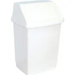 Koš na odpadky s víkem - 38,5 x 63,5 x 33,5 cm / bílá / 50 litrů