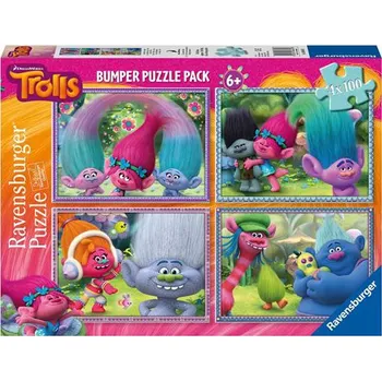 Puzzle Ravensburger Trollové 4 x 100 dílků