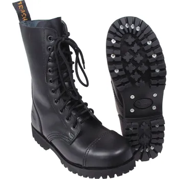 Pracovní obuv Boty Pure Trash vysoké sněrovací 10ti dírkové černé Velikost: 4