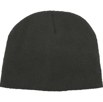 Čepice Pletená čepice BEANIE černá jemně pletená Acryl krátká