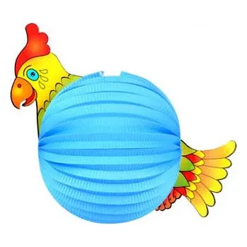 Balónek Lampion kulatý Papoušek malý 3D 25cm papousekm