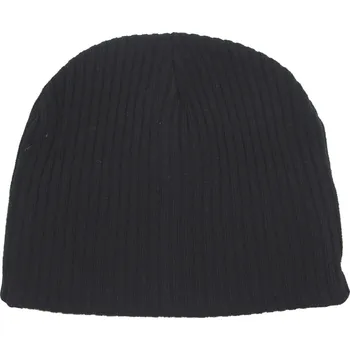 Čepice Pletená čepice BEANIE Acryl černá extra krátká