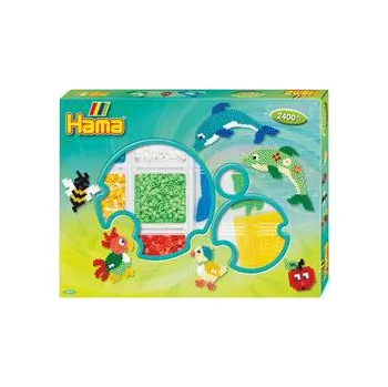 zažehlovací korálek Hama Midi Activity box - Papoušek a delfín, 2400 ks