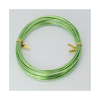 Materiál na výrobu šperku Alu drátek světle zelený 1,0mm (3m)