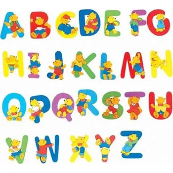 Dřevěná hračka Písmeno s medvídkem D Woody