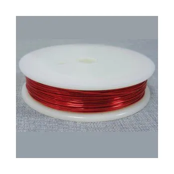 Materiál na výrobu šperku Drátek červený 0,6mm (6m)