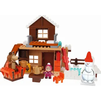 ostatní stavebnice Big Maxi Playbig Bloxx Máša a medvěd Míšův zimní dům