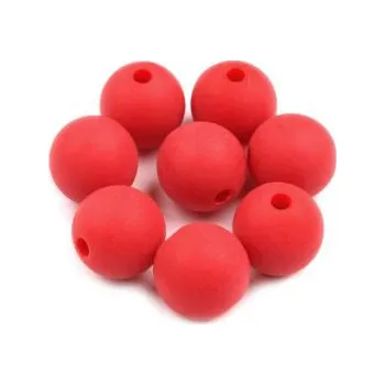 Dětské navlékací korálky Matný plastový korálek 14mm červený