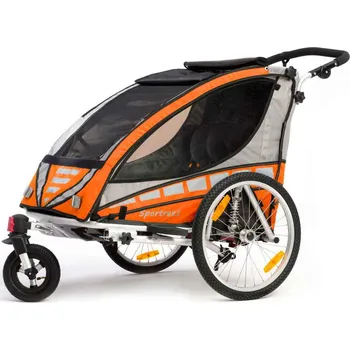 vozík za kolo Qeridoo Sportrex 2 - oranžový