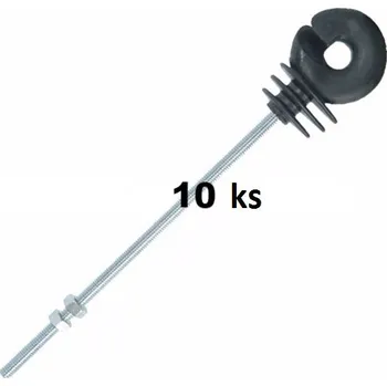 Ohradník Distanční prodloužený kruhový izolátor VN se závitem M6 18 cm na elektrický ohradník 10 ks