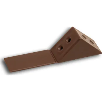 Nábytkové kování Úhelník spojovací - hnědý plast