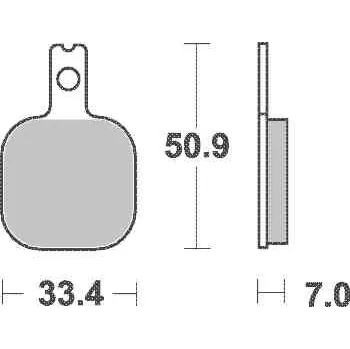 Brzda pro motocykl SBS brzdové destičky 656HF na moto motorku