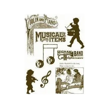 Dětské razítko Gelová razítka - Malí muzikanti + texty