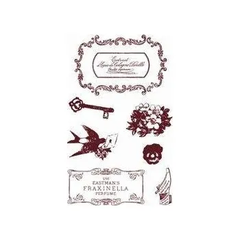 Dětské razítko Gelová razítka - Štítky, klíč, květiny, vlaštovka