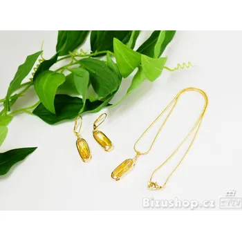 Souprava šperků Dámský SET se žlutými Zirkon kameny 132308