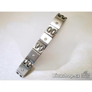 Náramek Ocelový Náramek lesklý s kamínky ,ZYTA