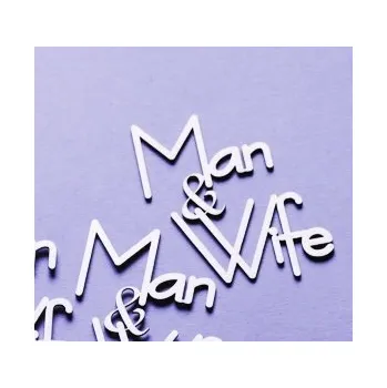 Chipboard - papírový výsek - Man and wife - 3ks