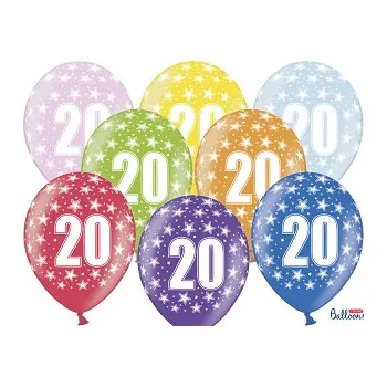 Balónek Narozeninové balonky - 20. narozeniny - 5 ks
