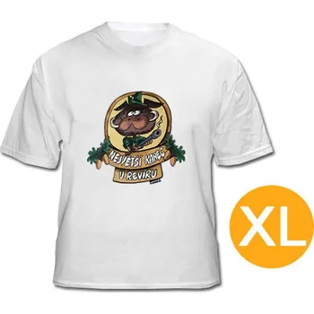 Pánské tričko Tričko Největší kanec v revíru bílé - velikost XL