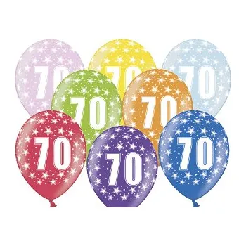 Balónek Narozeninové balonky - 70. narozeniny - 5 ks