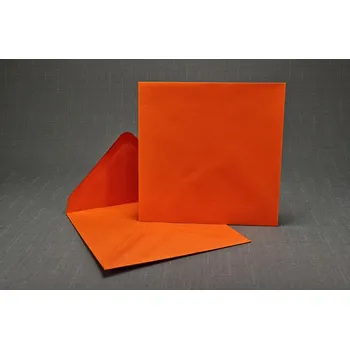 Obálka Obálka čtverec 13x13cm - oranžová