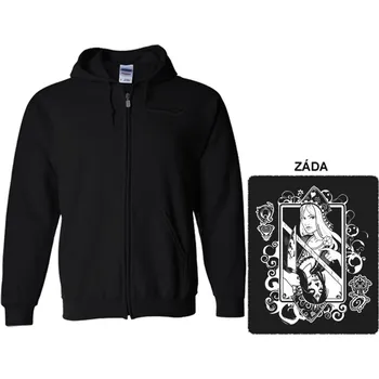 Pánská mikina Card Of Death - mikina s kapucí a zipem jednostranná