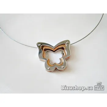 Náhrdelník Náhrdelník Lanko z oceli Motýl 16129