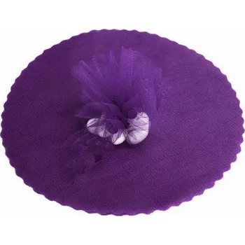 Svatební dekorace Mošnička tylová - tm.fialová - 25 ks