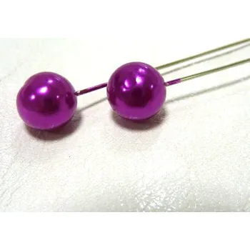 Špendlík - švestkově fialová perla velká -1ks