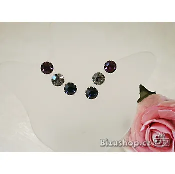 Šperk Náušnice 3 páry skleněných náušnic 002 Jablonecká bižuterie