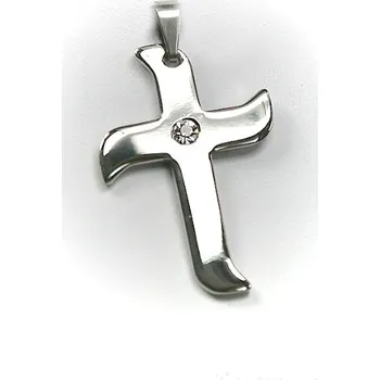 Přívěsek Přívěsek z chirurgické oceli kříž se zirkon kamínkem 1513003
