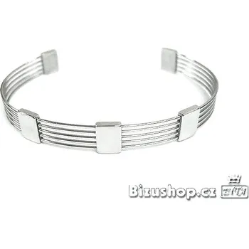 Náramek Roztahovací Ocelový náramek z lesklé chirurgické oceli, ZYTA