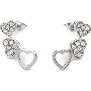 Souprava šperků Náušnice s broušenými kamínky - srdíčka