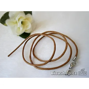 Řetízek Šňůrka bavlněná hnědá Zyta