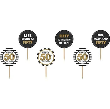 Party nádobí Rautová napichovátka - 50.narozeniny - 6 ks