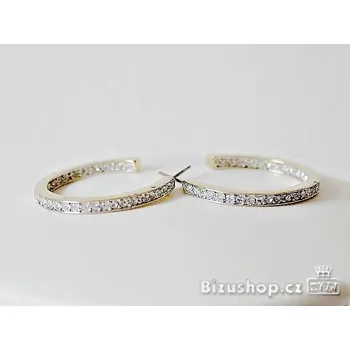 Náušnice Kruhy náušnice ve zlaté úpravě , Jablonecká bižuterie 32160