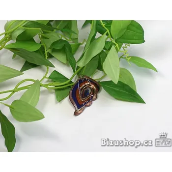 Prsten Přívěsek skleněný hnědý 2811B